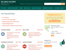 Tablet Screenshot of civillawselfhelpcenter.org